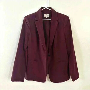 Chaus New York Blazer Business Casual Formal Women’s‎ Sz 8 Maroon Burgundy